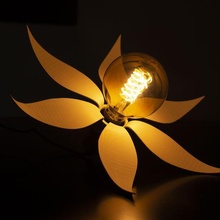 fleural lampe abat jour chauve souris journée lumière fleur imbécile 3d print model - Mito3D