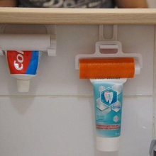 flex customizable toothpaste squeezer hook shelf holder bathroom 3d print model - Mito3D