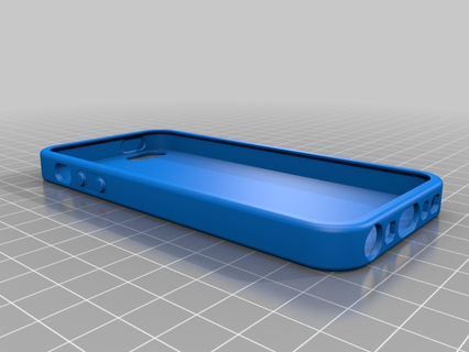 flex iphone 5 thin case 3d print model - Mito3D