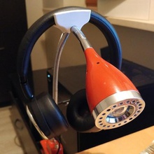 flex lamp headphones mount home organization headphone holder hanger 3d print model - Mito3D
