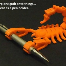 flex scorpion scorpion flexi flexible movement 3d print model - Mito3D