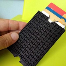 flex tpu slim credit card rfid wallet holder flexible sleeve keychain key ring cards accessories 3d print model - Mito3D