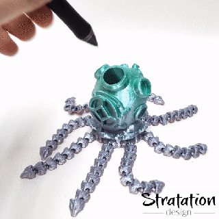 flexi divingtacle mafsallı anti stress kıpır oyuncak esnek Yazdır yer dalış dokunaç 3d print model - Mito3D