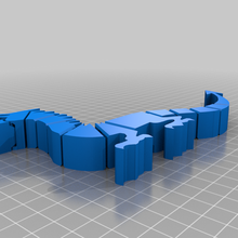 flexi dragon body rotatable head hidden links movable Kiefer Spiel Spielzeug 3d print model - Mito3D