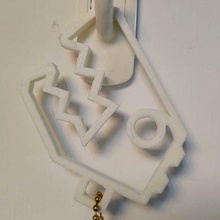 flexi rex head porte clés bijoux 3d print model - Mito3D