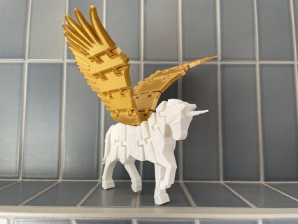 flexi alicorn unicorn pegasus articulated 3d print model - Mito3D