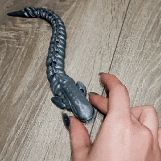 flessibile alieno germe print in place giocattolo articolato 3d print model - Mito3D