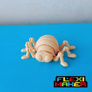 flexi animaux araignée print in place 3d print model - Mito3D