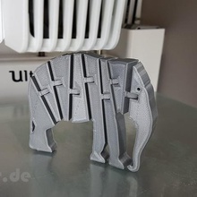 flexi articulada elefante jogo imprimir lugar flexível animais jtronics 3d print model - Mito3D