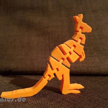 flexi artikuliert Känguru Spiel jtronics flexibel drucken Ort Spielzeug 3d print model - Mito3D