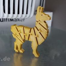 flexi articulated lama game jtronics animal flexible print place 3d print model - Mito3D