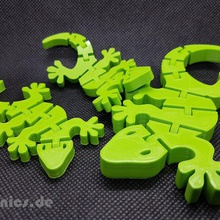 flexi articolato mini gecko gioco jtronics animale flessibile luogo di stampa 3d print model - Mito3D