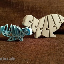 flexi articulé mini seadog sceau jeu jouet imprimer la place flexible le chien de mer 3d print model - Mito3D