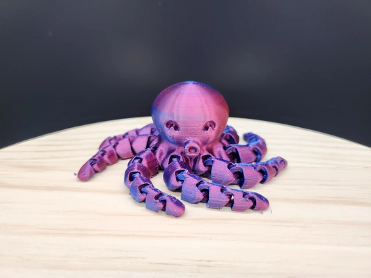 flexi articulated octopus print-in-place game toy print in place 3d print model - Mito3D