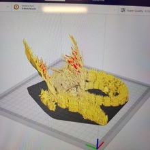 flexi artikulieren Feuer Element Drachen Spitze Flügel 3d print model - Mito3D