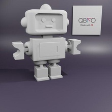 flexi astrobot stl file 3d printing game flexible stlfile space rocket astronaut robot bot robotic qbko qbko3d 3ddesign articulated 3d print model - Mito3D