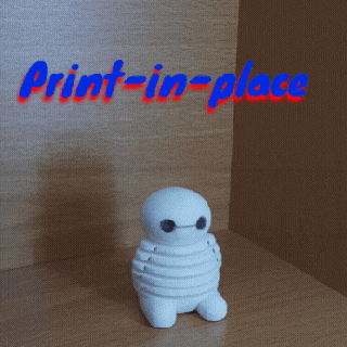 flexi baby baymax print-in-place print-in-place flexi articulated cute pretty nice game support  3d print model - Mito3D