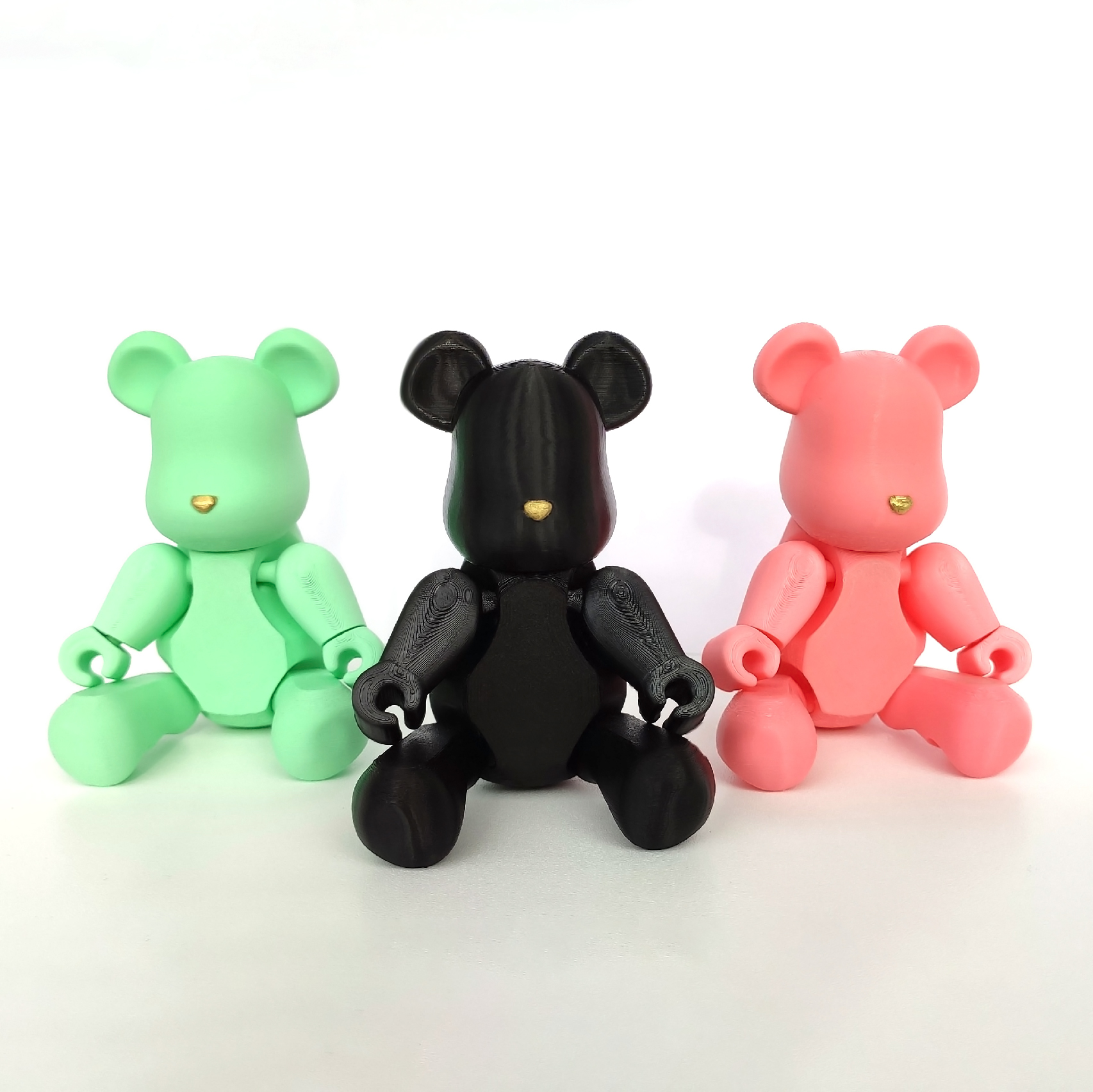 flessibile bearbrick orso koopa articolato print in place carina animale ufficio scrivania Telefono In piedi casa nintendo 3D print model - Mito3D