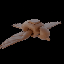 flexi pájaro juego Cra articulado articulación juguete jugute flexible 3d print model - Mito3D