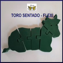 flexi - toro de la natividad colección sentado casa juguete a los animales escena navidad 3d print model - Mito3D