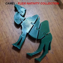 flexi à dos de chameau la nativité collection art scène décor décoration les fêtes noël 3d print model - Mito3D