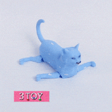 flexi cat print-in-place art flexy flexable link links toy articulated 3toy factory dog tail fidget print place 3d print model - Mito3D