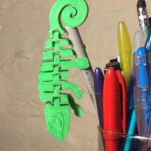 flexi camaleão lápis anexo ferramenta máquinas-ferramentas porta-lápis caneta flexicham flexível cham 3d print model - Mito3D