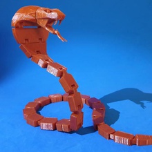 flexi cobra jeu animaux jouet flexible articulés animal 3d print model - Mito3D