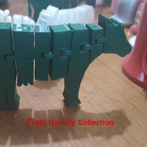 flexi cow - nativity collection bethlehem home animal toy scene christmas 3D print model - Mito3D