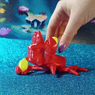 flexi caranguejo sebastian pequeno sereia 3d print model - Mito3D