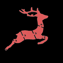 flexi deer keychain animal 3d print model - Mito3D