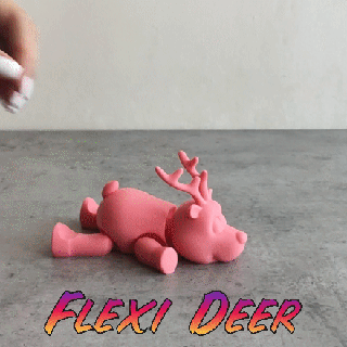 flexi deer flexy flexible koopa articulated print-in-place cute animal office desk phone stand home nintendo 3d print model - Mito3D