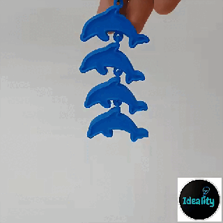flexi delfin Tier Schlüsselbund Kreatur majestätisch flexibel Ozean Natur Schönheit nett Juwel 3d print model - Mito3D
