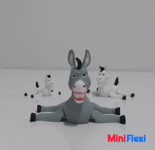 flexi âne print in place 3D print model - Mito3D