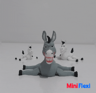 flexi âne print in place 3d print model - Mito3D