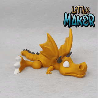 flexi dragon articulated - print place multicolor 3d print model - Mito3D