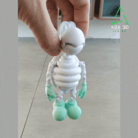 flexi dry bone articulated flexy flexable linkage link toy fidget print mario super nintendo game 3d print model - Mito3D