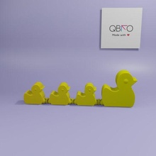 flexi ducky chain flexible stl stlfile christmas duck duckling ducks articulated 3d print model - Mito3D