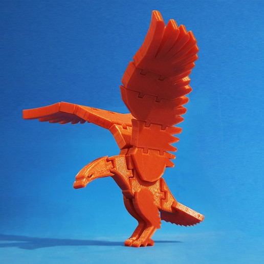 flexi águia jogo aguila articulado articulada a figura flexível flexy animais 3D print model - Mito3D