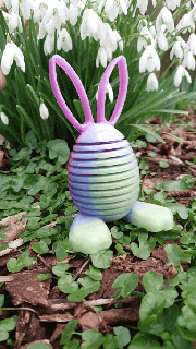 flexi Pascua Resurrección conejito flexionar flexible huevo conejo 3d print model - Mito3D