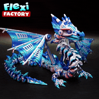 flexi usine print in place mech dragon 3d print model - Mito3D