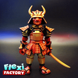 flexi factory print-in-place samurai 3d print model - Mito3D