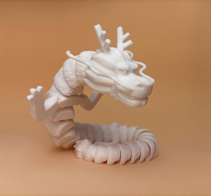 flexi fantasy dragon drake reptile lizard mythical cute toy flexy flexible articulated print in place strangerprints no support 3d print model - Mito3D