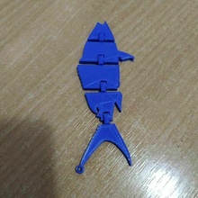 flexi fish keychain animal 3d print model - Mito3D
