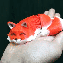 flexi Raposa flexível brinquedo raposa Primavera cão nádegas 3d print model - Mito3D