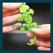flexi gecko gadget animal brinquedo 3d print model - Mito3D