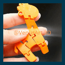 flexi girafa gadget animal brinquedo print in place impressão colocar arte 3d print model - Mito3D