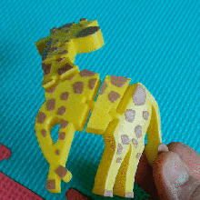 flexi jirafa juego juguete animal 3d print model - Mito3D