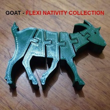 flexi goat - nativity collection art scene decor decoration christmas 3d print model - Mito3D