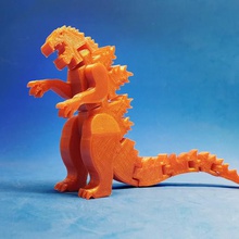 flexi godzilla jeu animaux jouet low poly animal juguete flexible figure figura silhouette configurable articulés articulado 3d print model - Mito3D